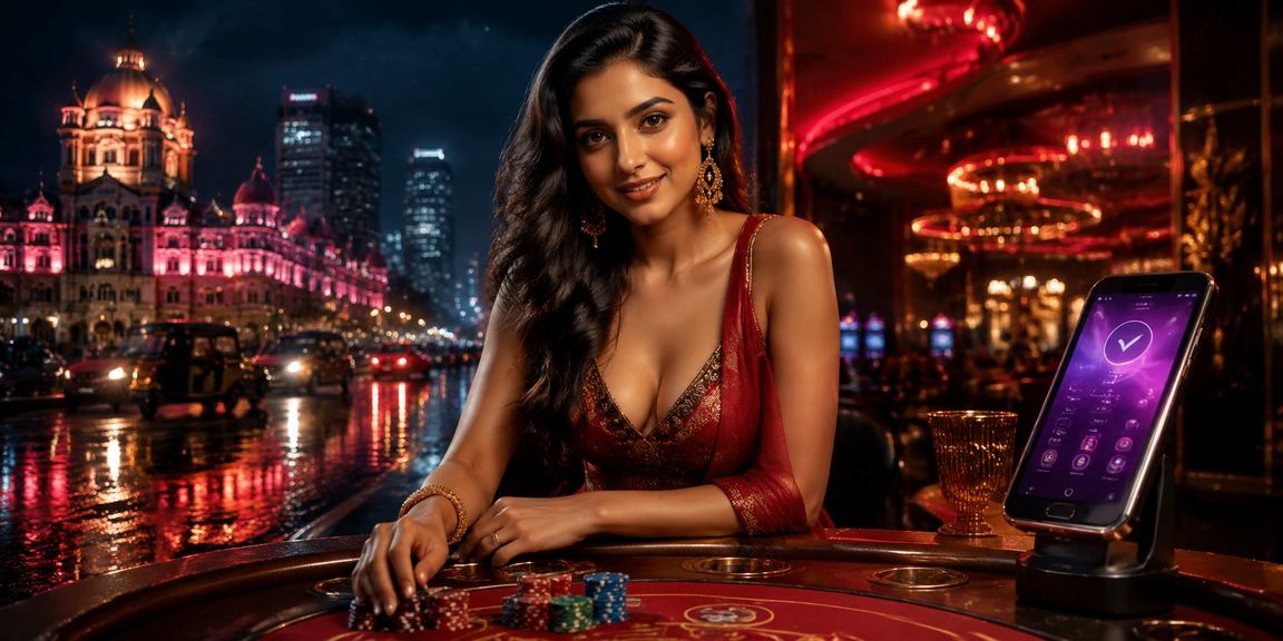 Mobile payment recharge in Mumbai with bright casino theme red and gold colors